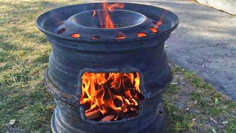 fire pit upcycled